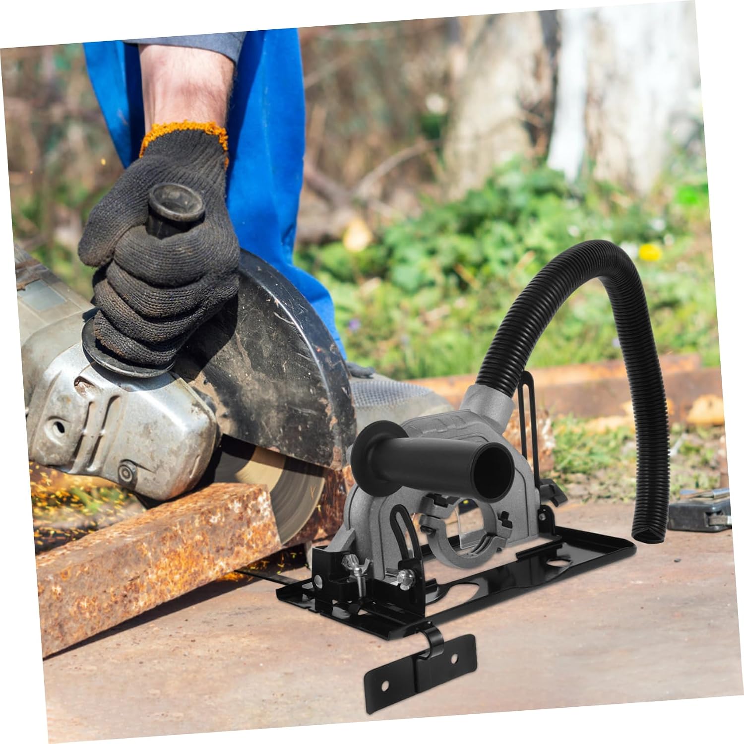 Sturdy Angle Grinder Support Holder Mount Bracket Debris Removal for Cutting Saw