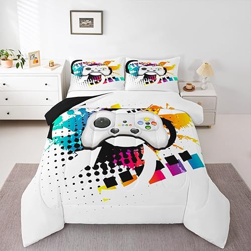 Vista 53 de Juego de ropa de cama de tractor tamaño matrimonial, juego de edredón de camión de equipo, edredón de plumón de excavadora de construcción, juego