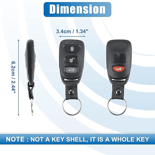 Miniatura 5 de X AUTOHAUX 4 botones de entrada sin llave de coche control remoto llavero de proximidad Smart Fob NYOSEKS-TF10ATX para Kia Optima 2011-2013 315MHz