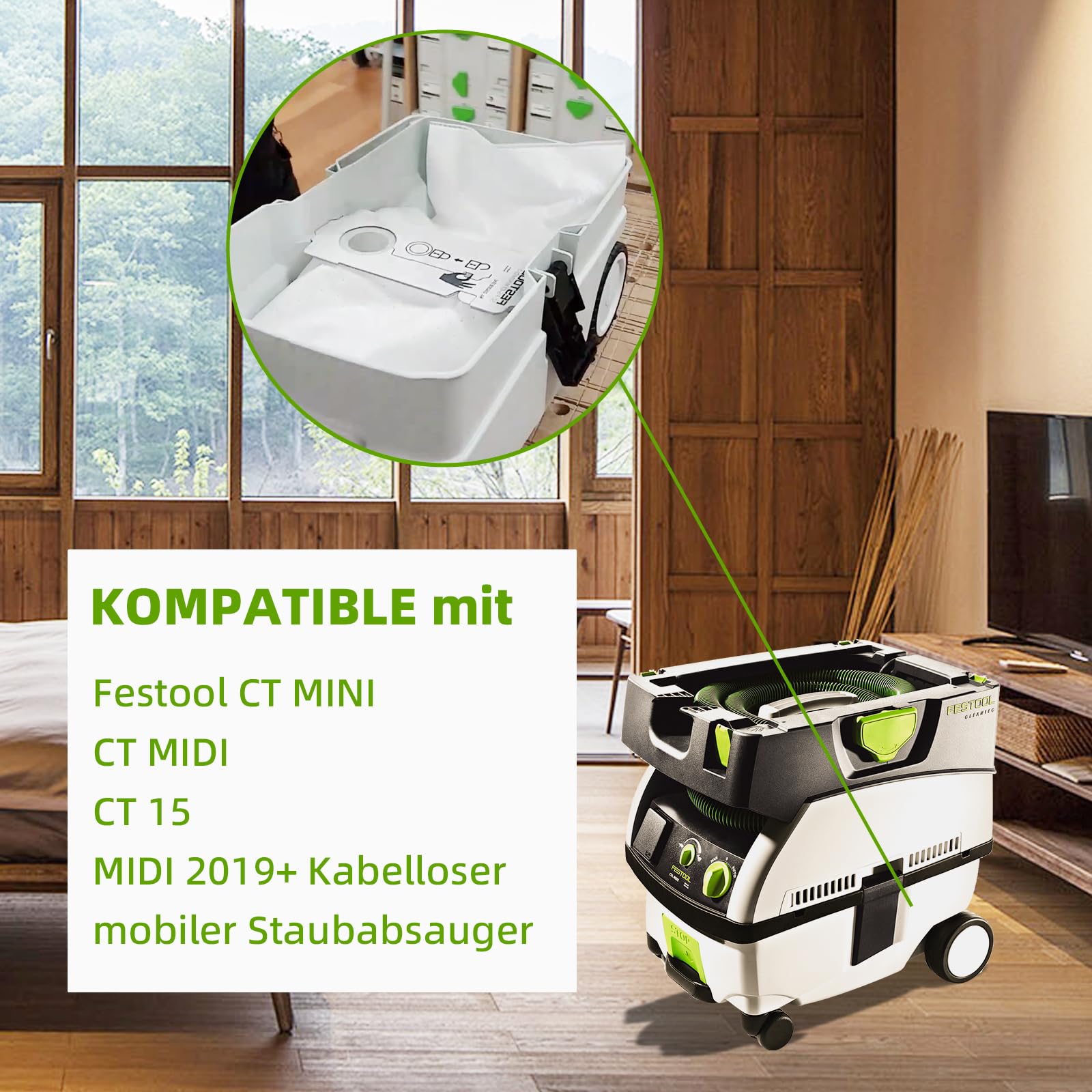Einhell Set 5 sacs à poussière pour aspirateur 15 litres