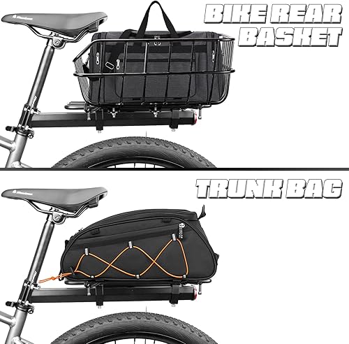 Miniatura 6 de WEEROCK Portabicicletas trasero universal ajustable, se adapta a bicicletas de 20, 24, 26, 27.5, 29 pulgadas, MTB, capacidad de carga de 66.1 lbs66