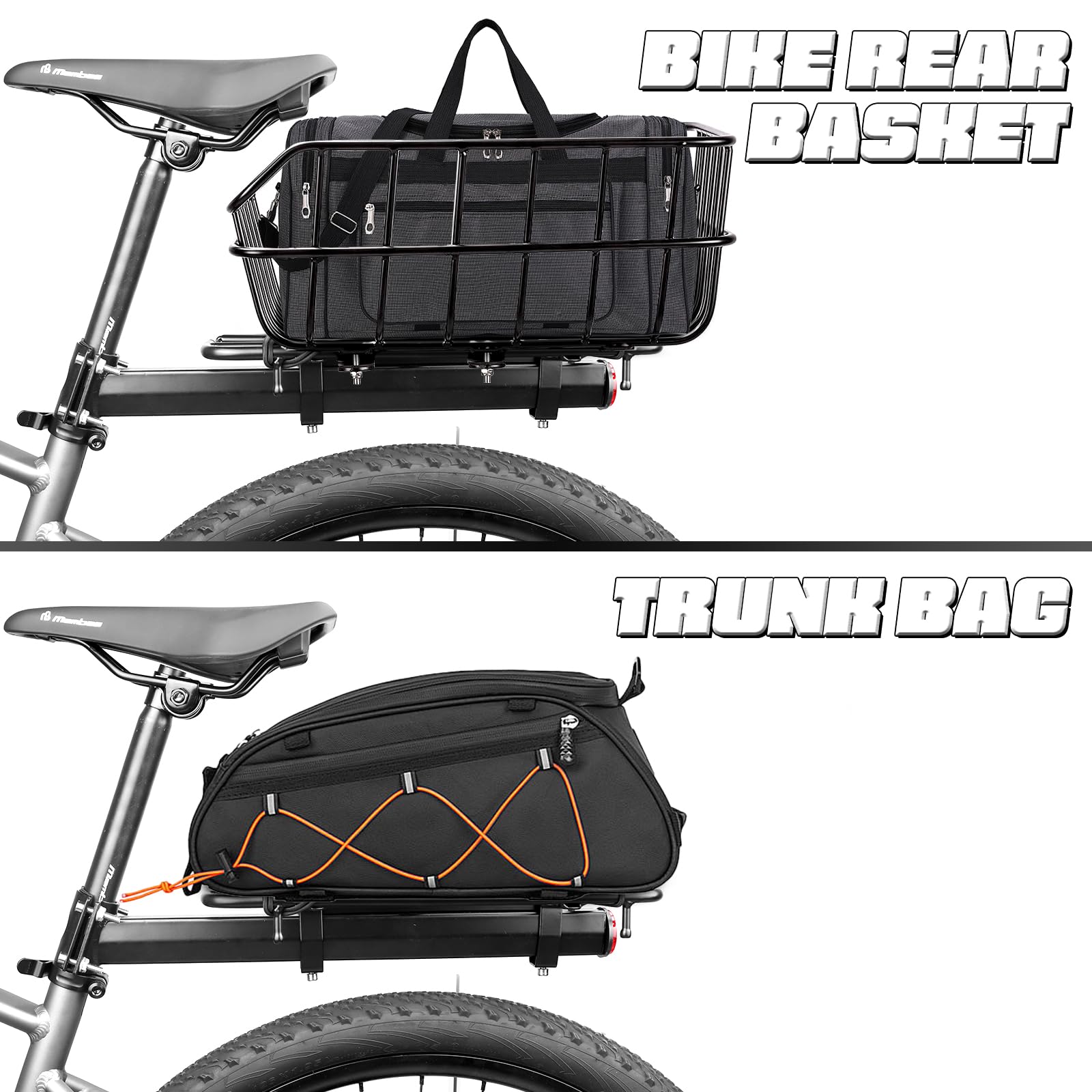 MEGHNA Universal Fahrrad Gepäckträger hinten | 15kg Tragkraft | Einstellbar für 22-29 Zoll Räder | Robuster Alu-Gepäckträger | Einfache Montage mit Werkzeug