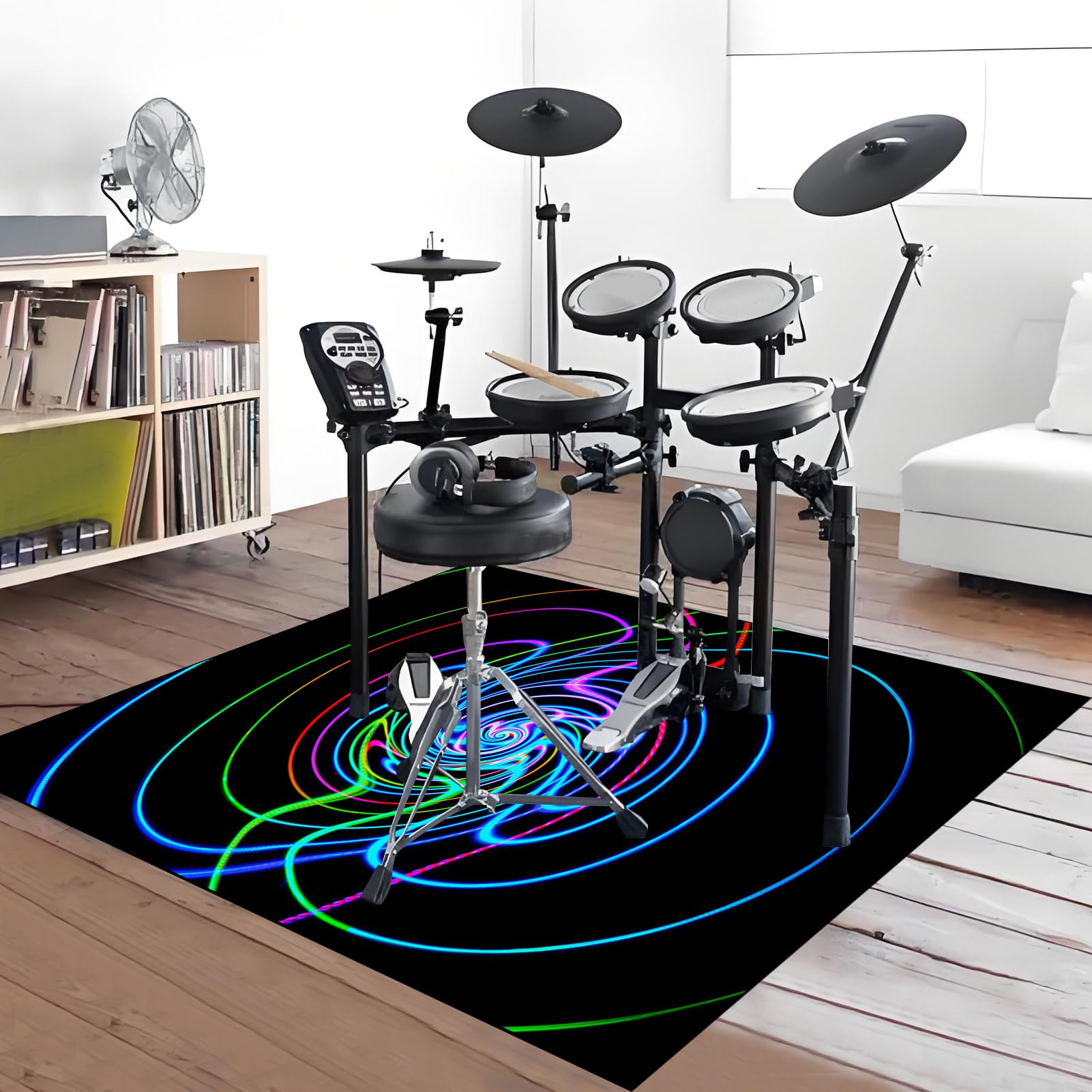 Mata ochronna do akcesoriów perkusyjnych elektroniczna mata perkusyjna dźwiękoszczelna mata bębnowa mata akustyczna mata podłogowa do instrumentów muzycznych 140 x 120 cm