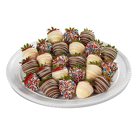 Shari’s Berries Birthday Strawberries | Chocolate Covered Strawberry Gift Box (Two Dozen, 24 Berries)