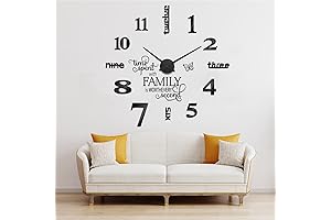 Junkin 3D Large Frameless DIY Wall Clock: Elevate Your Abode with Modern Décor
