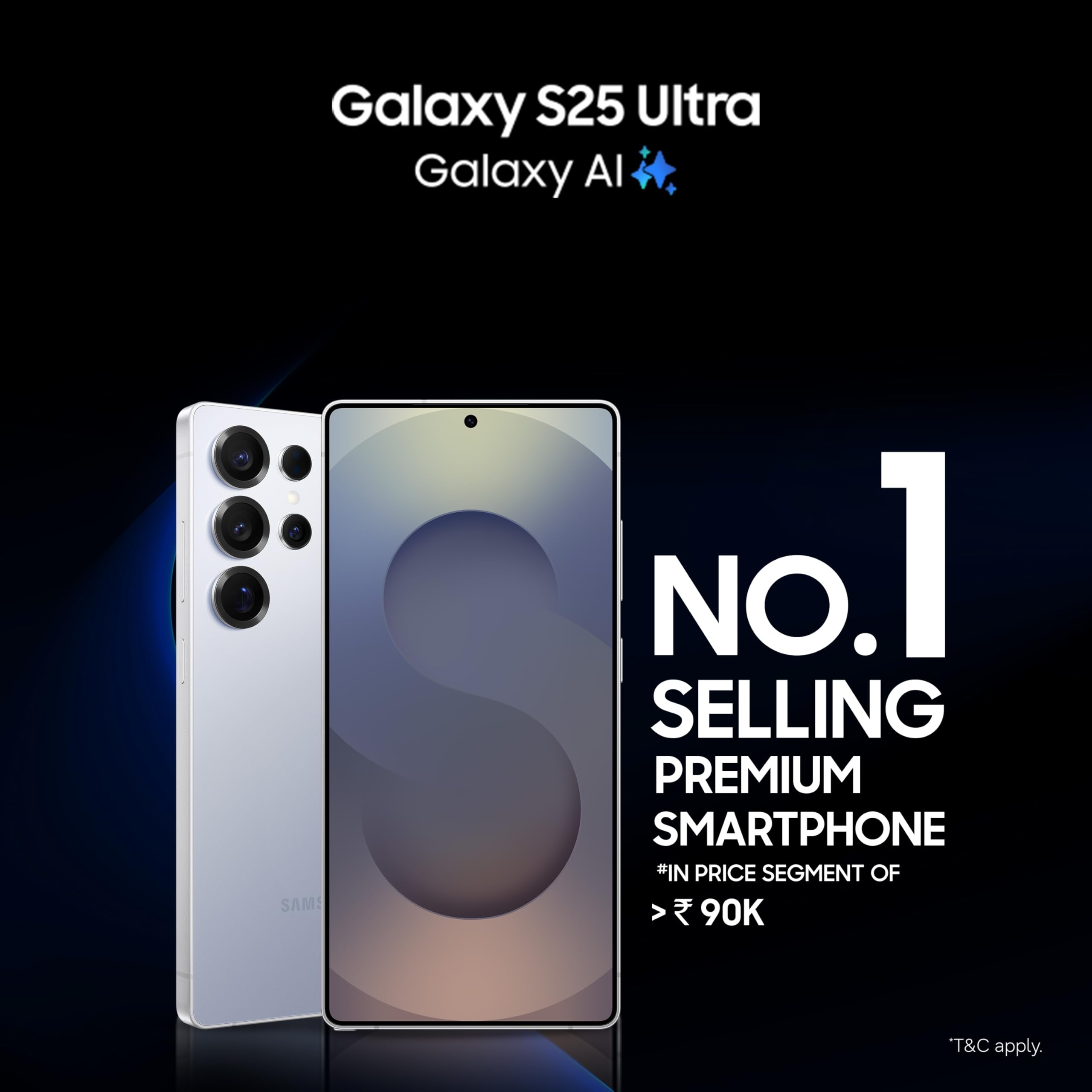 Samsung Galaxy S25 Ultra 5G Mobile con Galaxy AI (Titanium Silverblue, 12 GB di RAM, 256 GB di archiviazione), telaio in titanio, ultra gaming con Snapdragon 8 Elite,Fotocamera da 200 MP con motore