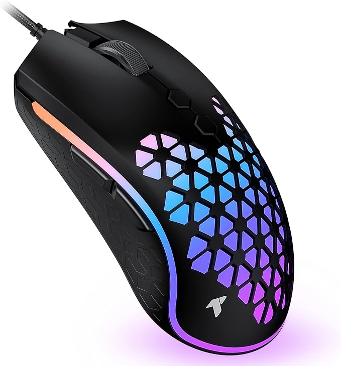 TECURS Wired Gaming Mouse 12000 DPI Programmable Mouse, USB Optical PC Gaming Mice