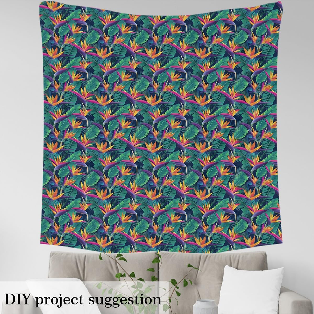 Tropical Leaf Upholstery Fabric by The Yard, Exotic Floral Banana Leaves Reupholstery Fabric for Chairs, Palm Leaf Jungle Flowers Decorative Fabric for Outdoor and Home DIY Projects, 3 Yards, Green