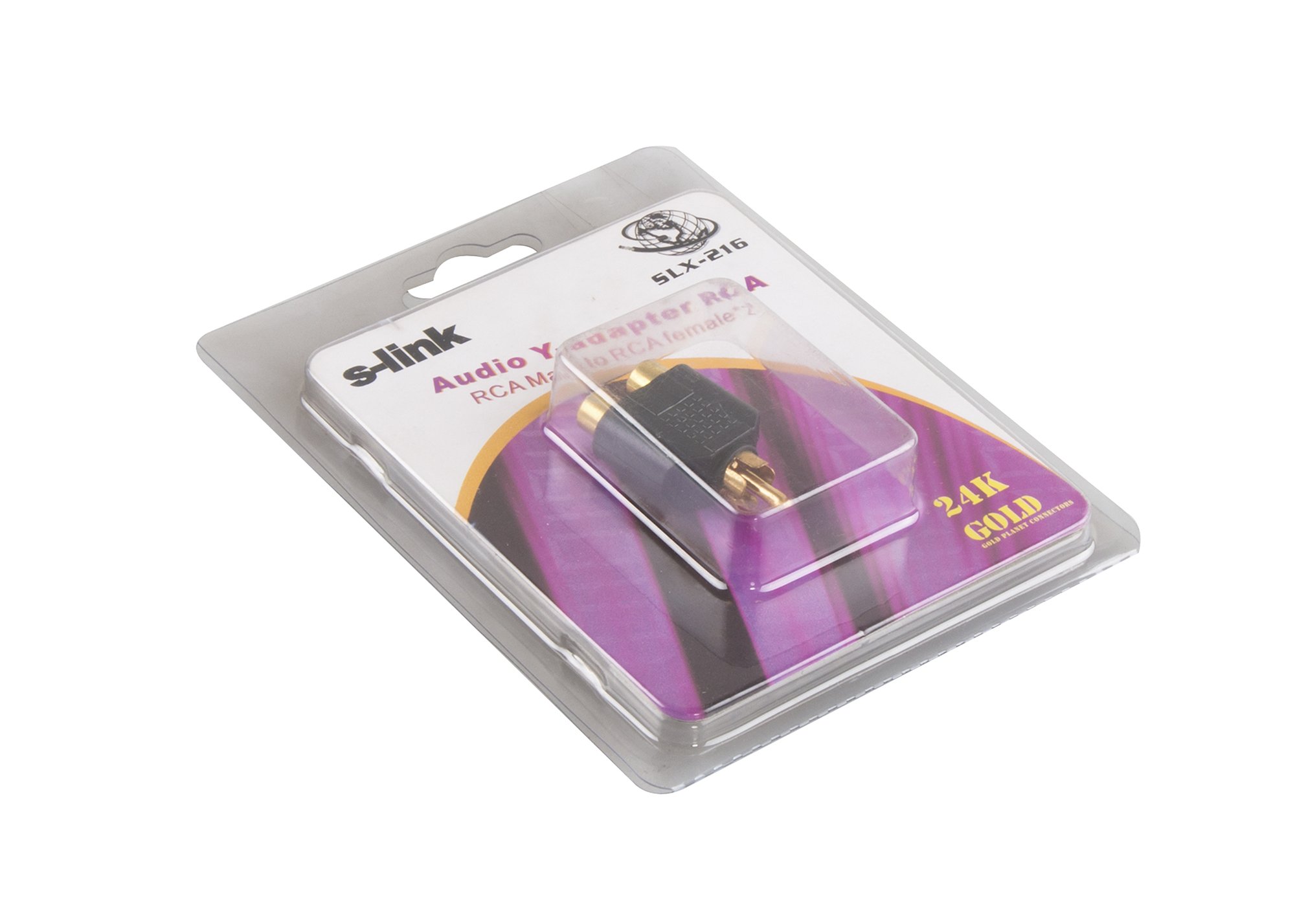 S-Link RCA-2 x RCA M/F-kabel adaptera do (M/F RCA 2 x RCA,) męski/żeński czarny