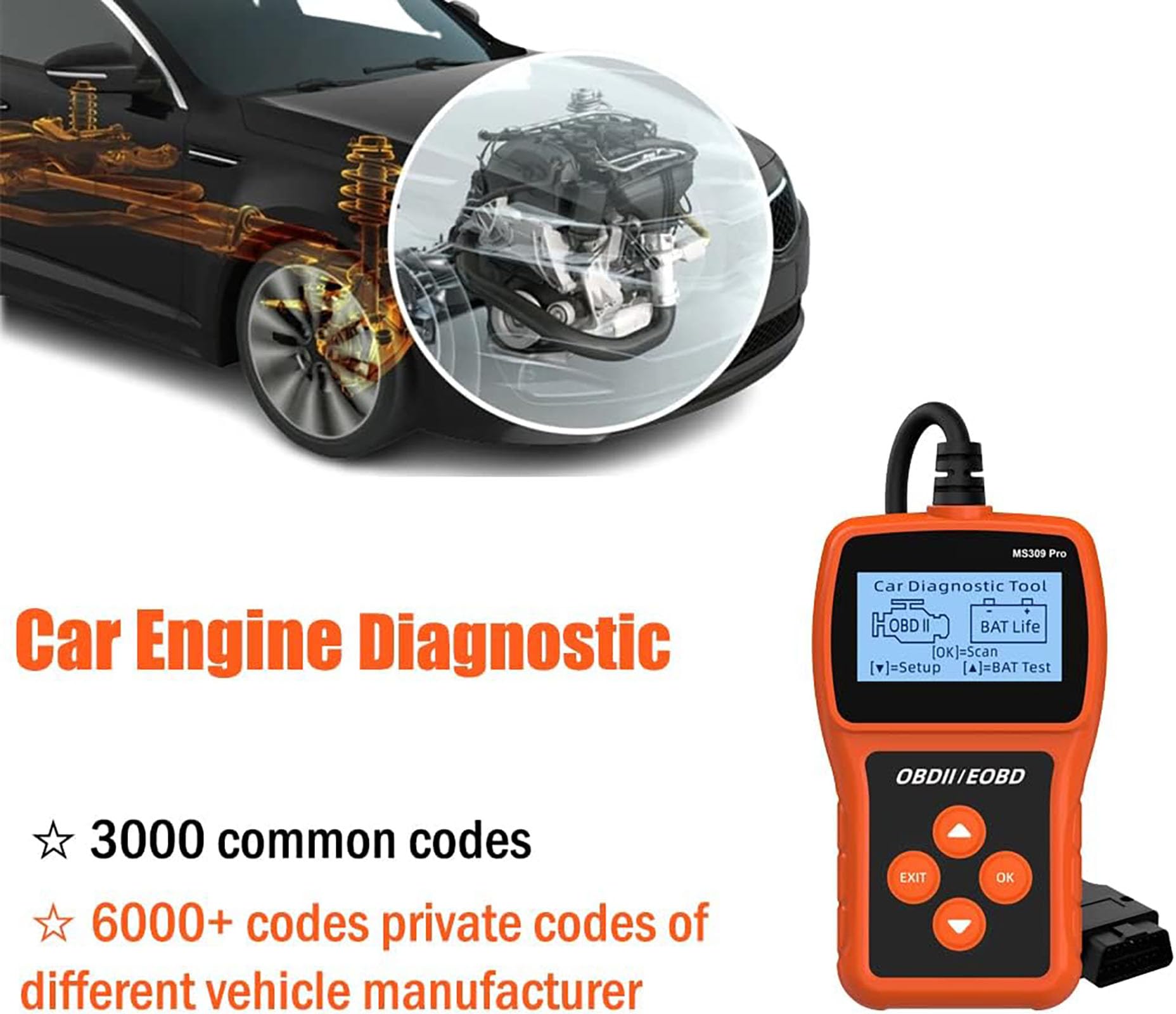 ELLENNE OBD-II AUTO MOTO DIAGNOSTICA RESET SCANNER OBD2 SCANNER ENGINE | OBD-II AUTO MOTO DIAGNOSTICA RESET SCANNER OBD2 SCANNER CAR SCAN CHECK ENGINE