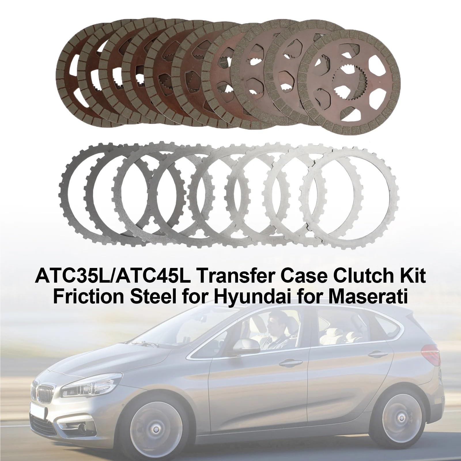 Sprzęgło samochodowe Zestaw sprzęgła skrzyni rozdzielczej ATC35L/ATC45L ze stali ciernej pasuje do Hyundai pasuje do akcesoriów samochodowych Maserati