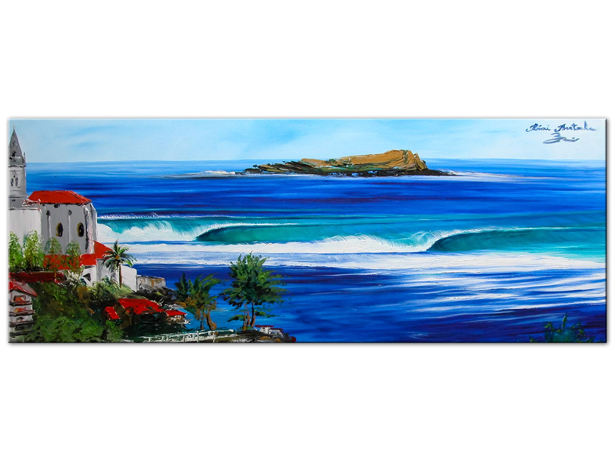 DECLINA, Quadro Decorativo da Parete per Soggiorno Moderno, Quadro Decorativo da Parete, Riproduzione su Tela Mundaka, 80 x 30 cm