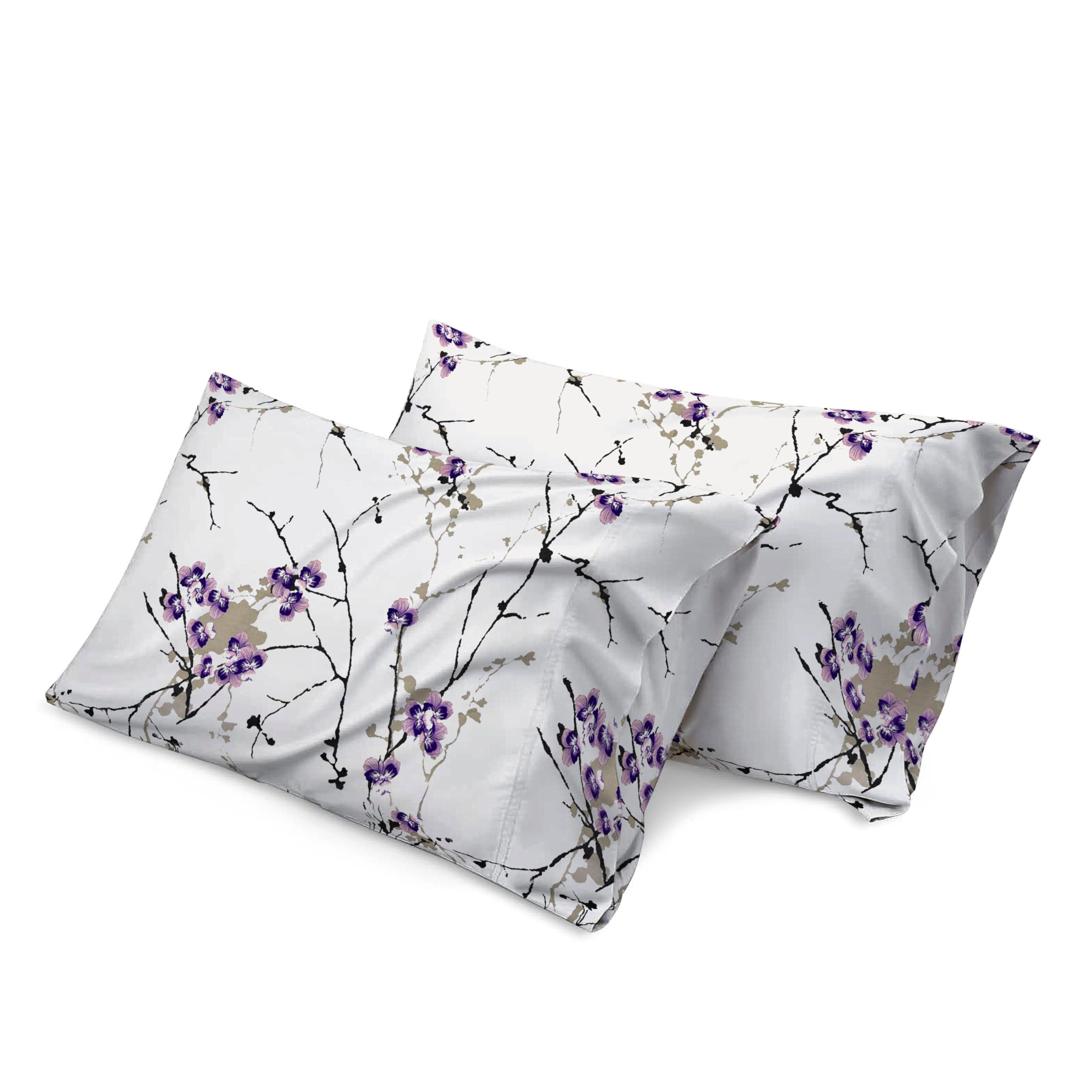 100% Egyptian Cotton Pillowcases Pack of 2-400TC- Printed - Ultra Soft