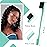 Geiserailie 3 Pcs Slick Back Hair Brush Set Bristle Brush Edge Control Teasing Comb for Women Black Hair(Cyan)