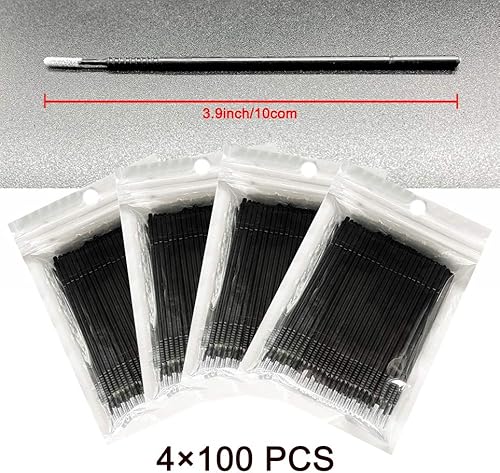 Miniatura 10 de Cepillos Micro Aplicadores Desechables Cepillo Dental para Extensiones OralesPestañas Maquillaje 400pcs (blanco)