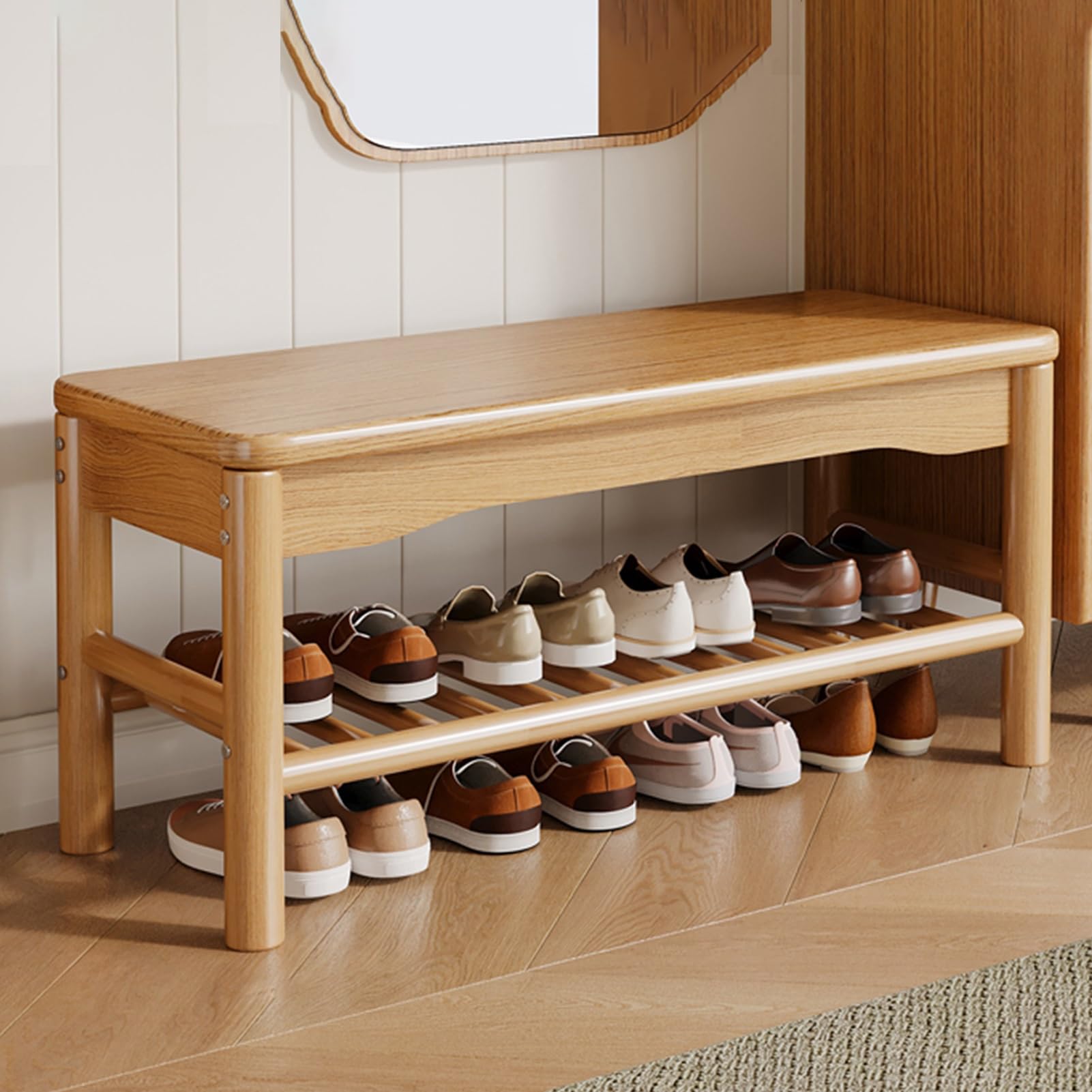 Banc de rangement à chaussures pour optimiser une entrée ordonnée