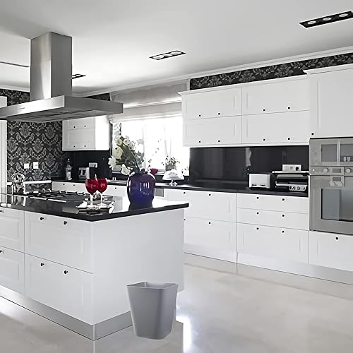 Miniatura 4 de Heagoale Basurero de plástico pequeño para baño, cesta cuadrada de basura para baño, oficina, dormitorio, oficina en casa, debajo del escritorio,