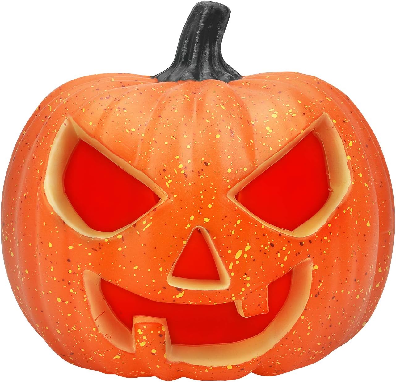 Halloween Pumpkin Decor Light Halloween Decorations Indoor Jack-O-Lantern for Backyard Lawn or Garden Decorations 8 Inch