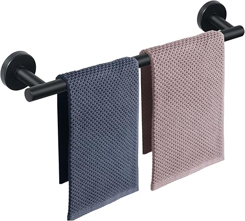 NearMoon Toallero de baño, soporte grueso de acero inoxidable para toallas de ducha montado en la pared para baño, longitud total de 24 pulgadas,