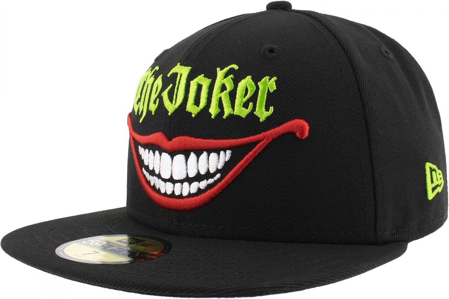 New Era The Joker Smile Black Colorway 59Fifty Fitted Hat (US, Numeric, 7 1/4, Black)
