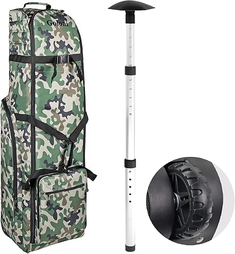 Miniatura 41 de Goloni Bolsa de viaje de golf con ruedas, funda de viaje de golf para aerolíneas, Oxford resistente al desgaste 900D resistente al desgaste Azul