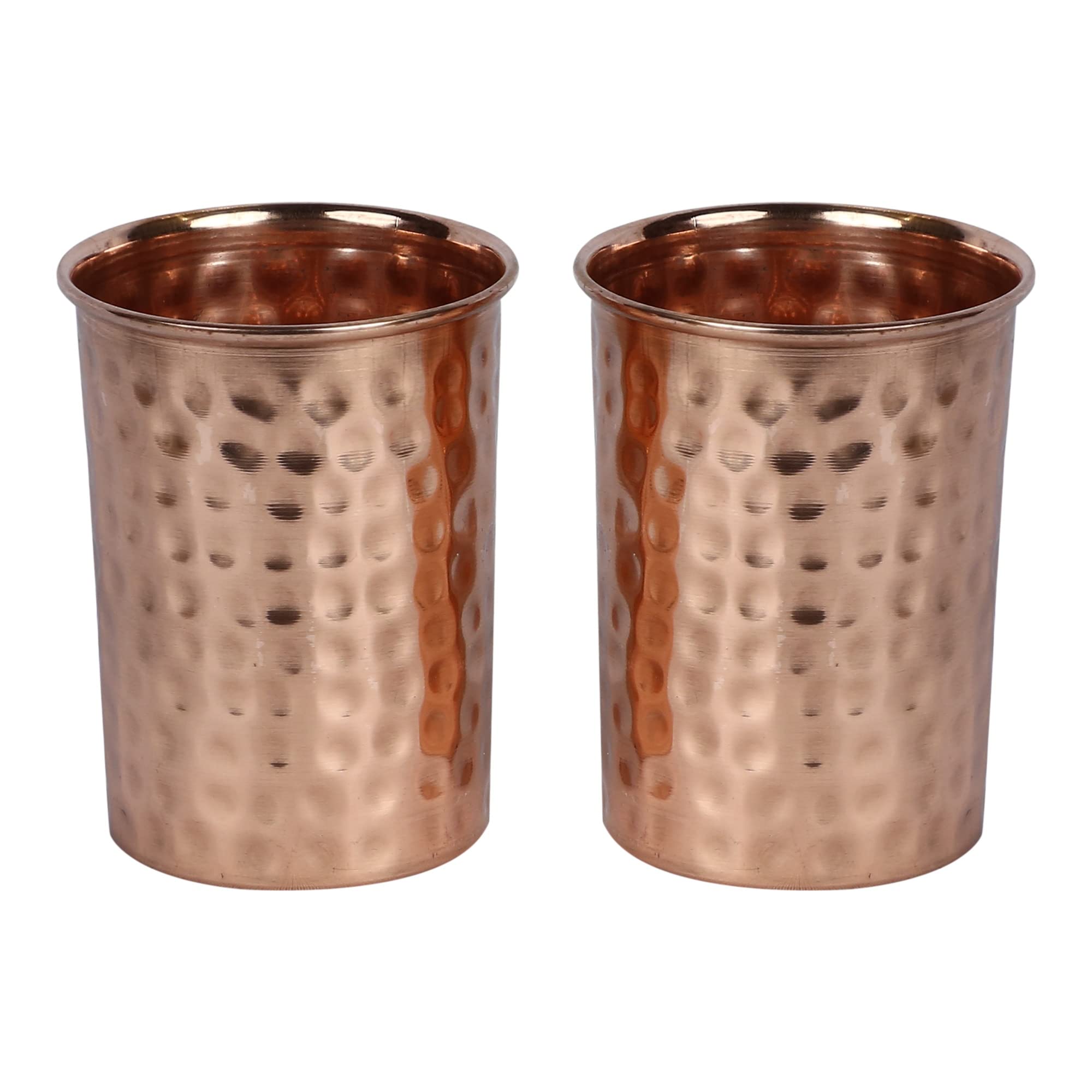 Design Decor Gallery Handmade Copper Glass Diamond Gift Set Handcrafted Look, 0.3 Liter, 2-Piece, Clear, DDGB_26