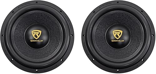 Rockville (2) W12K9D2 V3 12" K9 V3 4000w Pico/1000w RMS Subwoofer DVC 2-Ohm Subwoofer para coche