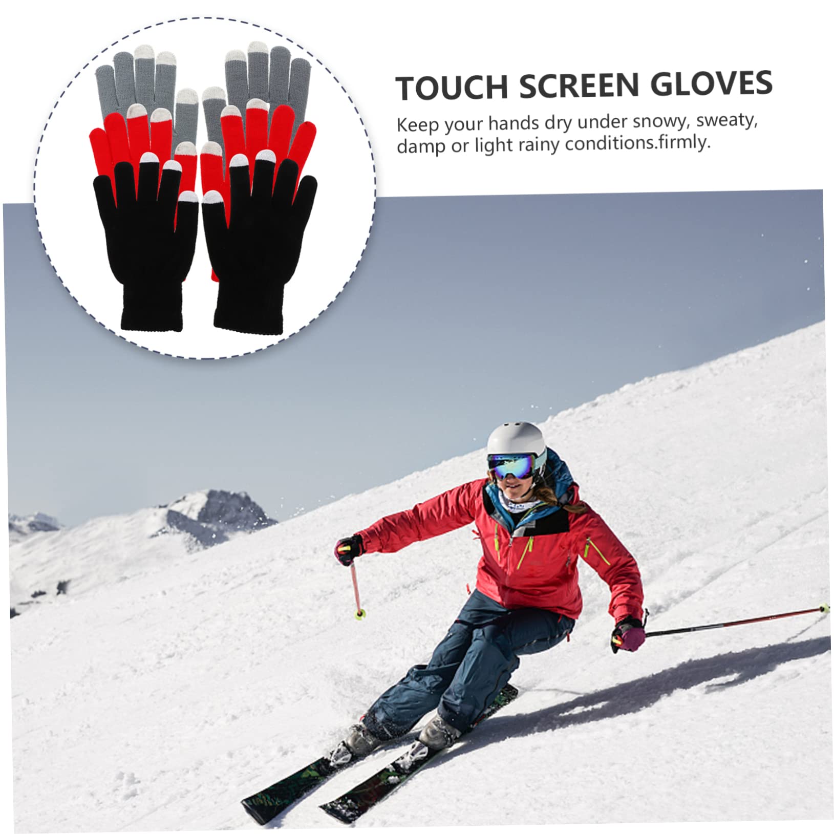 FRCOLOR Guanti Touch Screen Caldo Touchscreen Schermo Tocco Ciclismo Guanto Termico Thermal Gloves White Gloves Guanti Caldi Guanti Di Copertura Completi Maglieria