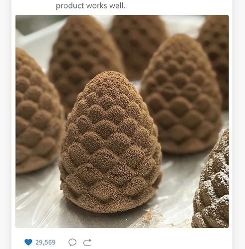 Miniatura 4 de OCPO Kitchen Molde de silicona de piña 3D para hornear pasteles de mousse, postre francés, jabón, velas, molde de decoración de pasteles de Navidad,