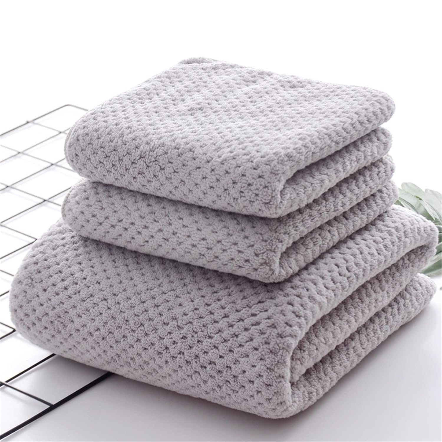 Coral Velvet Body Towel Super Absorbent for Gym Camping 30x30cm Gray
