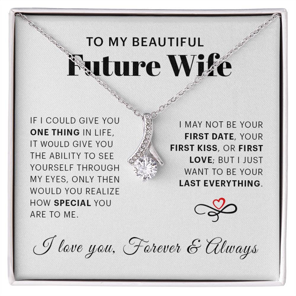 MDPrints To My Soulmate Necklace, Soulmates Necklaces For Women, Love Knot Jewelry Gift For Girlfriend, Wife on Valentine, Birthday, Anniversary