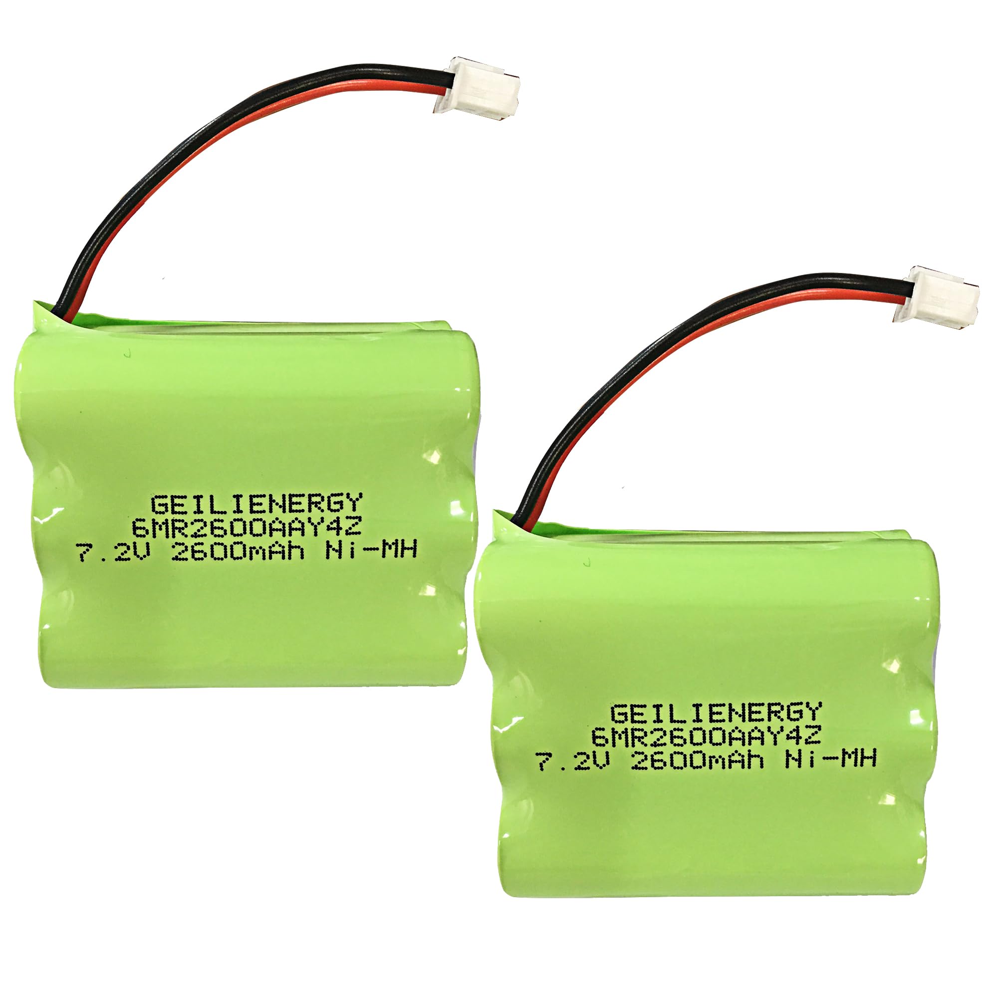 GLEPOWEER 7.2V 2600mAh Battery Compatible with 2gig BATT1X BATT2X BATT1 GC2 2GIG-CNTRL2 2GIG-CP2 GCKIT311 Go Control Panel Security System Alarm 6MR2600AAY4Z (2 Pack)