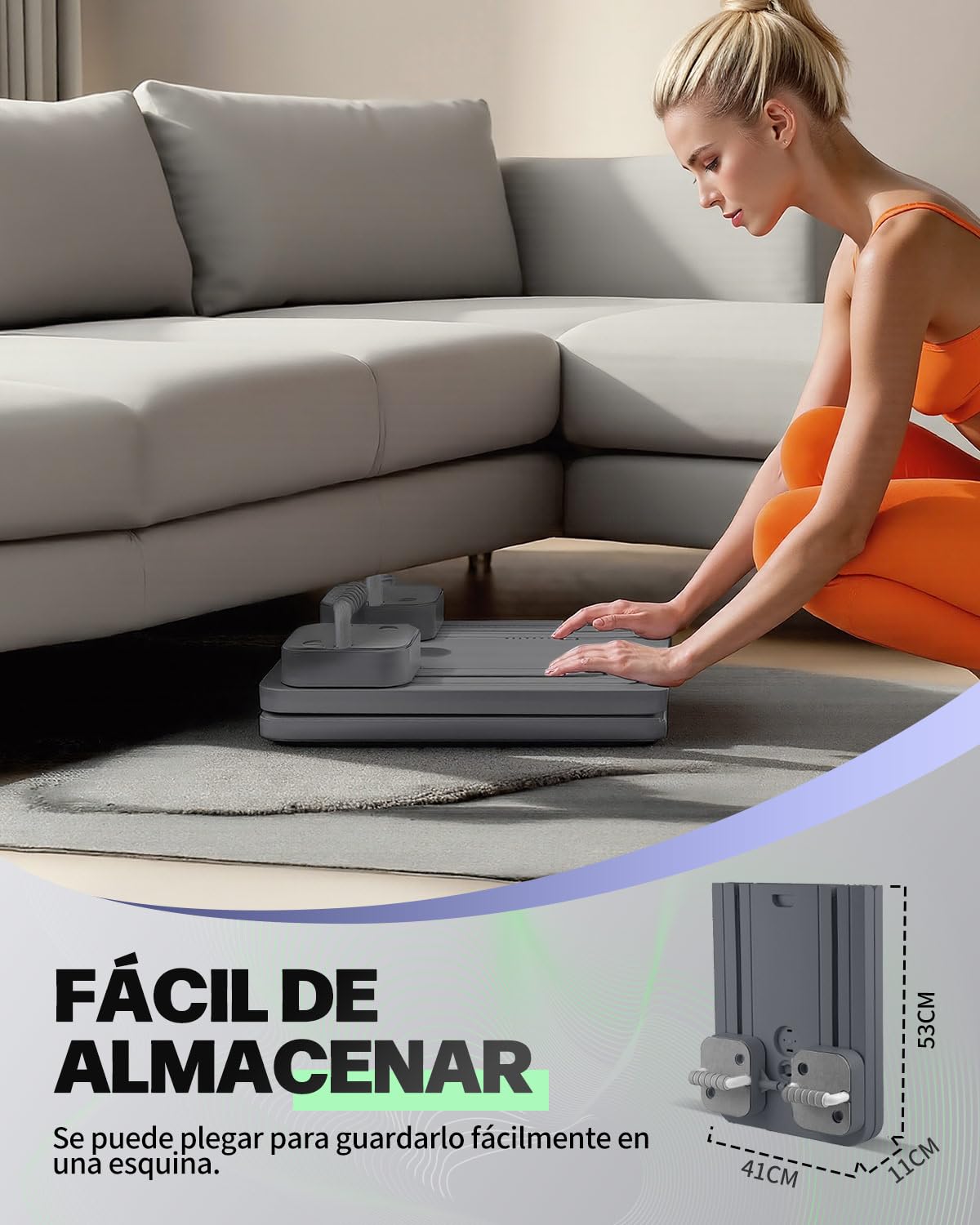 Pilates Board, Tabla de Pilates Multifuncional con Conteo Inteligente y Asas Intercambiables, Ejercicios en Ángulo para un Entrenamiento Preciso de Grupos Musculares, Hogar y Gimnasio