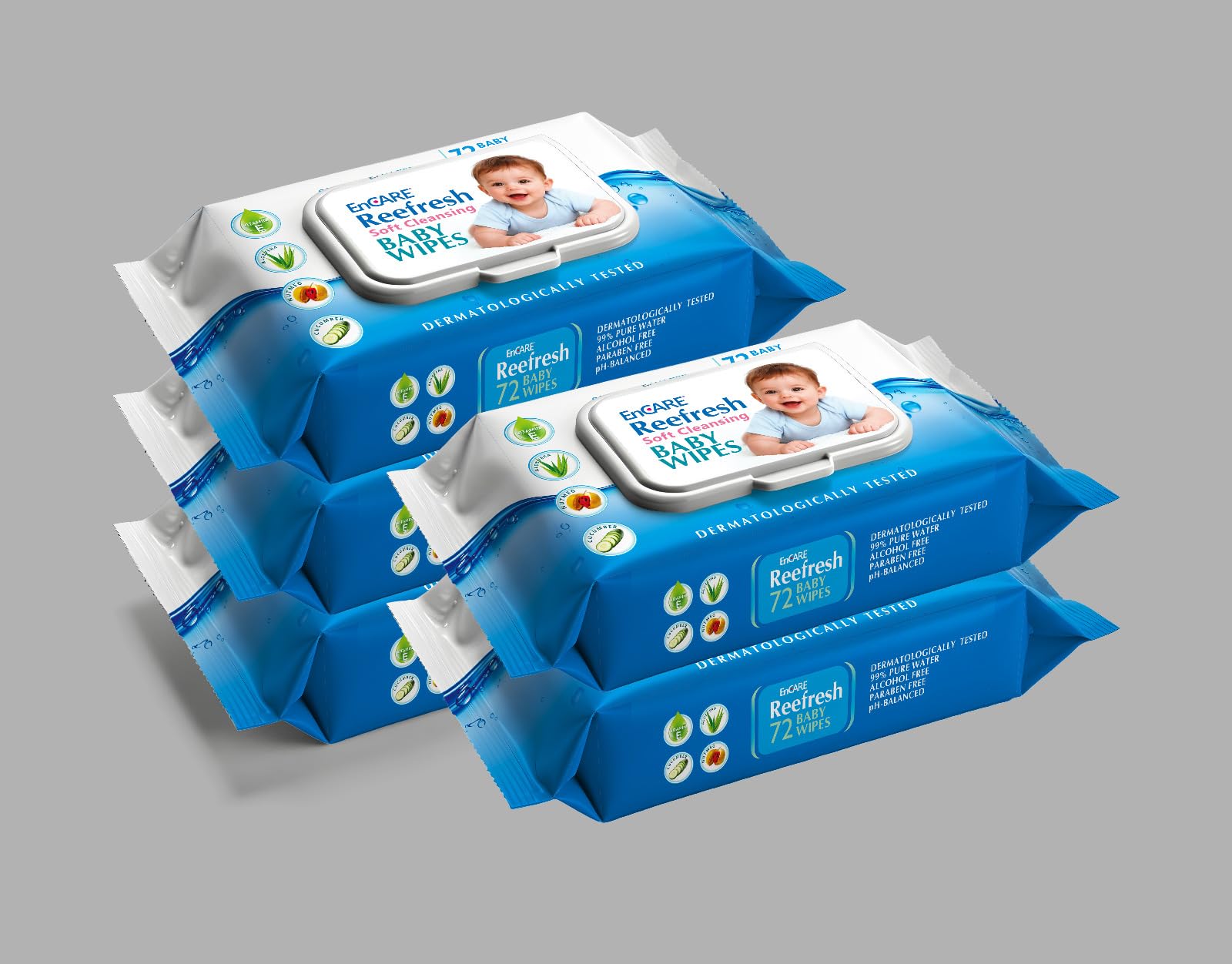 Reefresh Baby Wipes enriched with Aloe Vera and Vitamin E | Pack of 5 | Soft & Gentle for Newborn Skin | Alcohol Free Wet Wipes for Babies-image-27