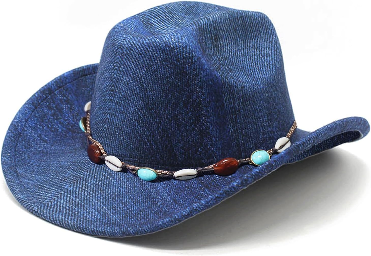 Denim Cowboy Hat Y2k Western Cowboy Hat for Women Men Washed Wide-Brimmed Cowgril Hats