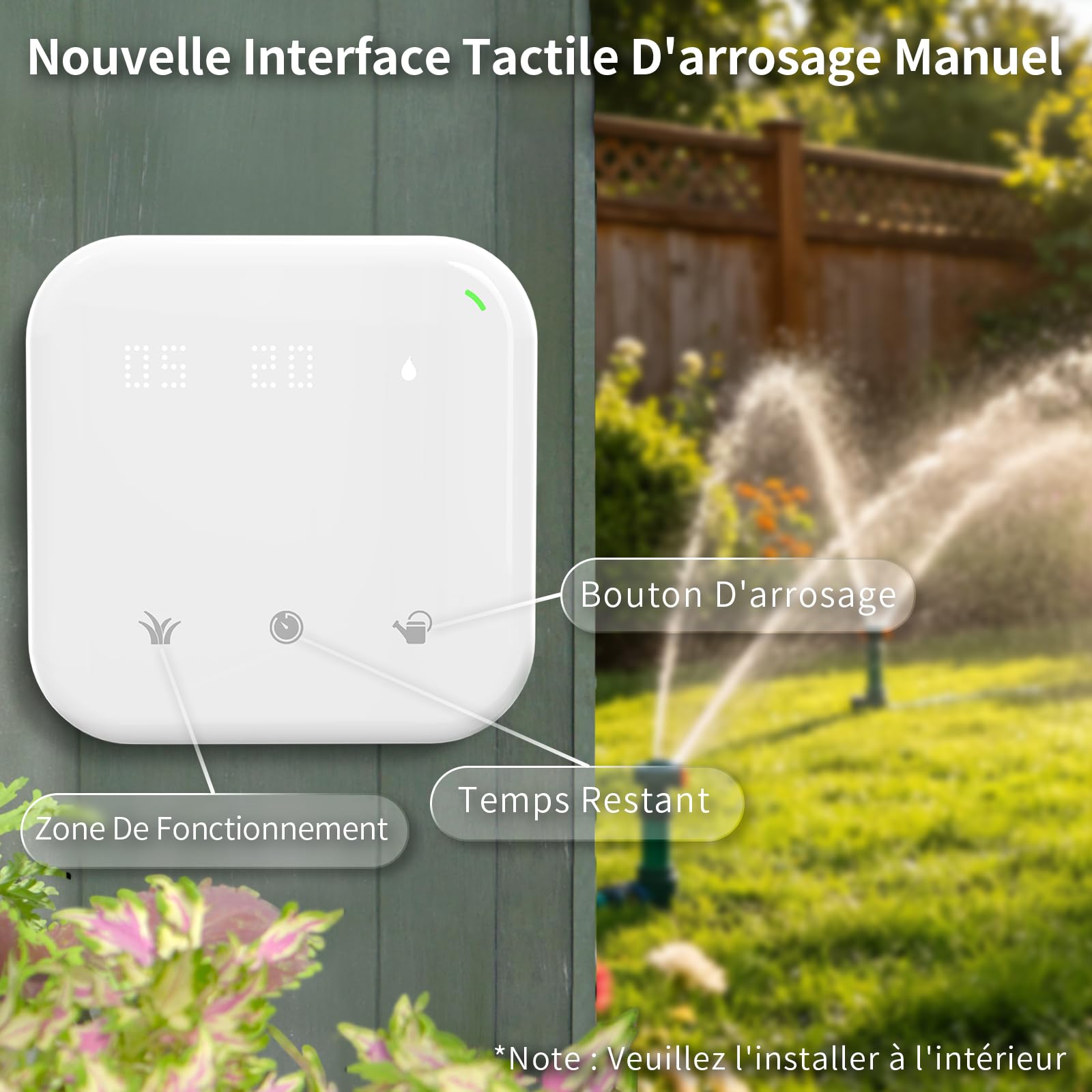 Netro Spark Programmateur Arrosage 8 Zone Pour Jardin, WiFi Contrôlé App