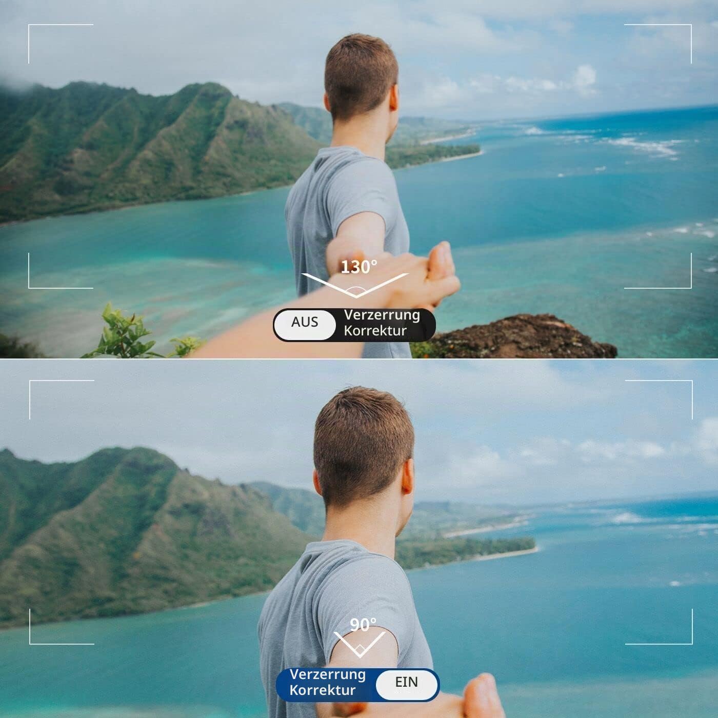 ORDRO Videokamera 4K EP8 Tragbare Kamera POV-Aufnahmen, Ultra HD 4K 60fps Camcorder mit 1/2,8" Sensor, 2-Achsen-Gimbal-Stabilisator, 2,4/5G WiFi, Mit Fernbedienung und 64GB MikroSD Karte