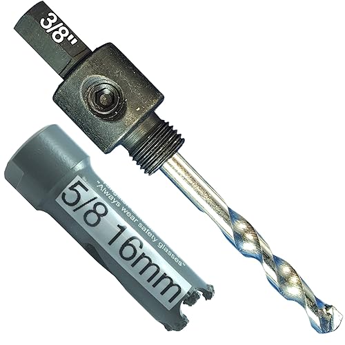 Vista 66 de Mandrin SDS Plus para sierras de agujero de hasta 1 1/4" hasta 8" con broca piloto TCT para taladrar agujeros en concreto, ladrillo y mampostería.