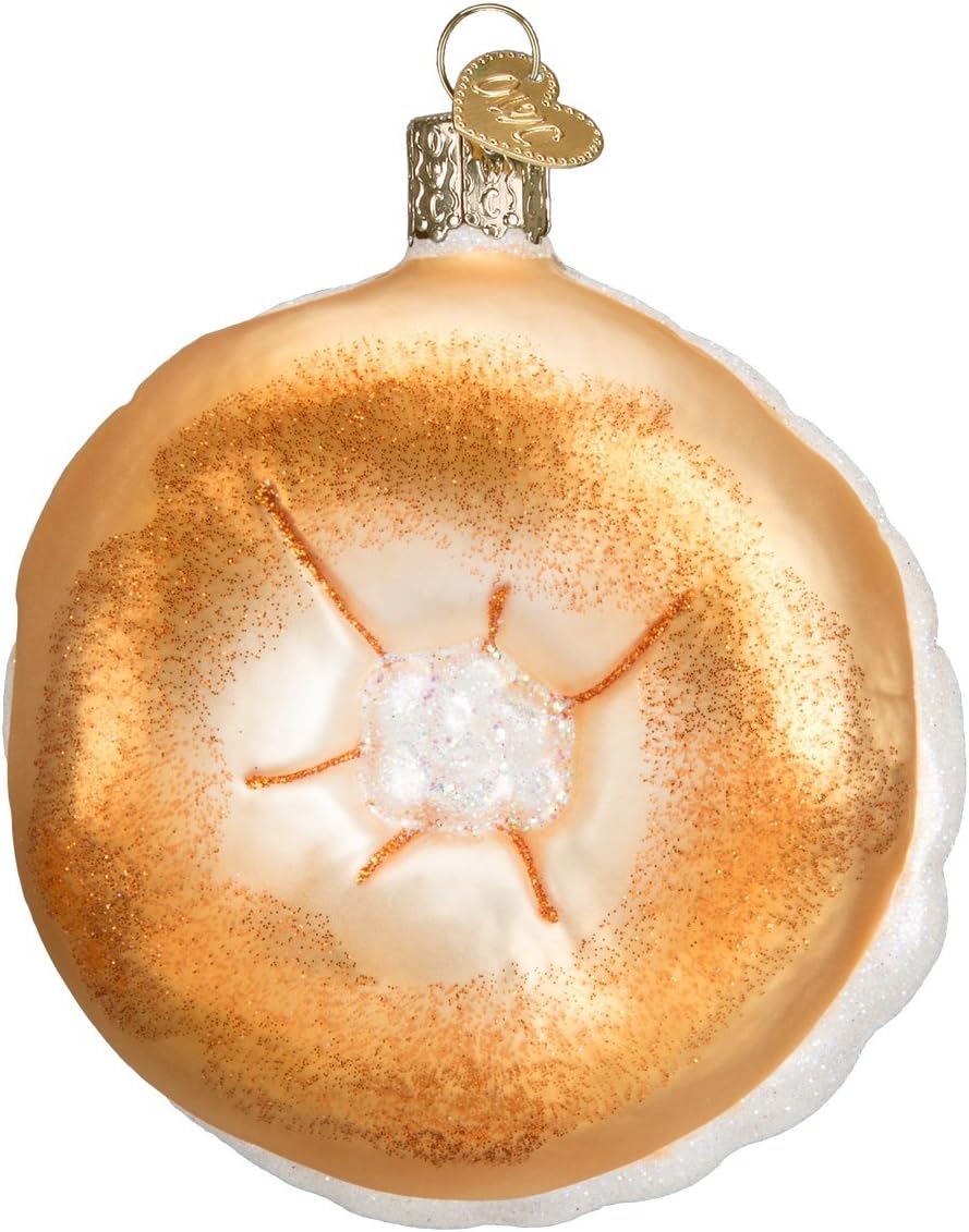Old World Christmas Sourdough Bread Glass Blown Ornament for Christmas Tree, Handcrafted Holiday Decoration, Food Collection