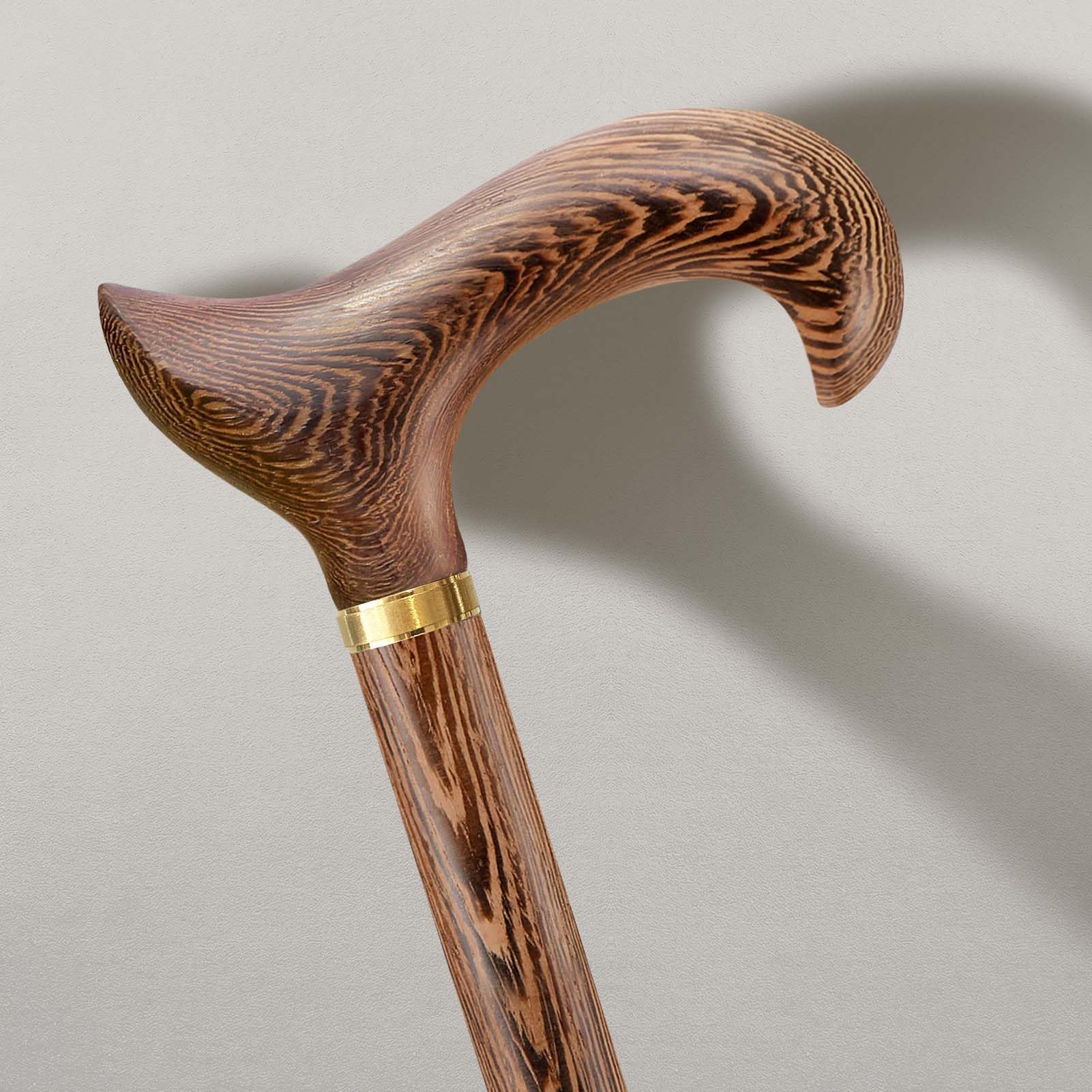 Bastón hecho a mano de madera para hombre y mujer, con capacidad de carga de 226 kg para personas mayores, bastones ergonómicos Derby de alta gama de madera maciza natural, adecuado para