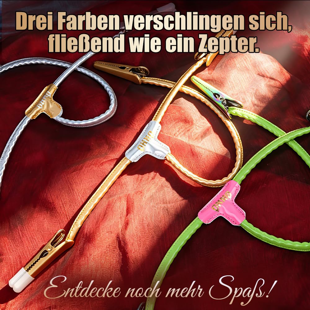 Elektrostimulation Nippelklemmen BDSMs Spielzeug für Nippel Zunge Klitoris Stimulation Nippelklemme mit 7 Elektroschockmodus SM Fetisch Elektro-Schock Sex Toyset Für Frau Männer Paare (Silber)