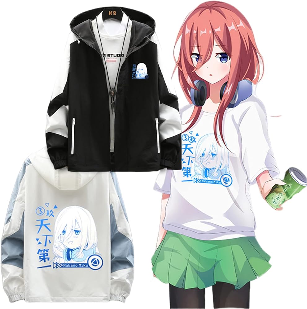 Amazon.co.jp: [Hushan] 五等分の花嫁風 ジャケット 中野三玖 パーカー