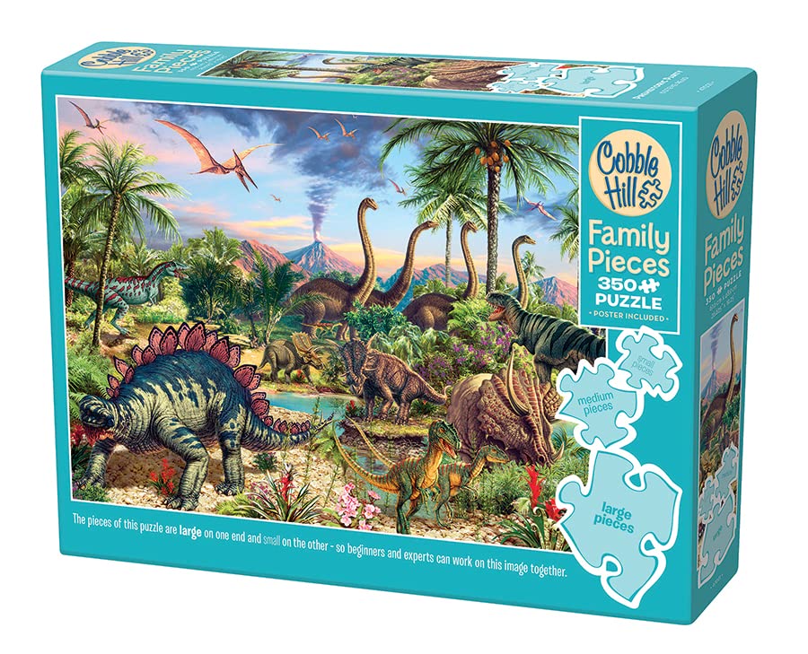 Cobble Hill Dino Story 35-Piece Tray Puzzle For Kids Ages 3+ - Fun Dinosaur Puzzle With Colorful Art