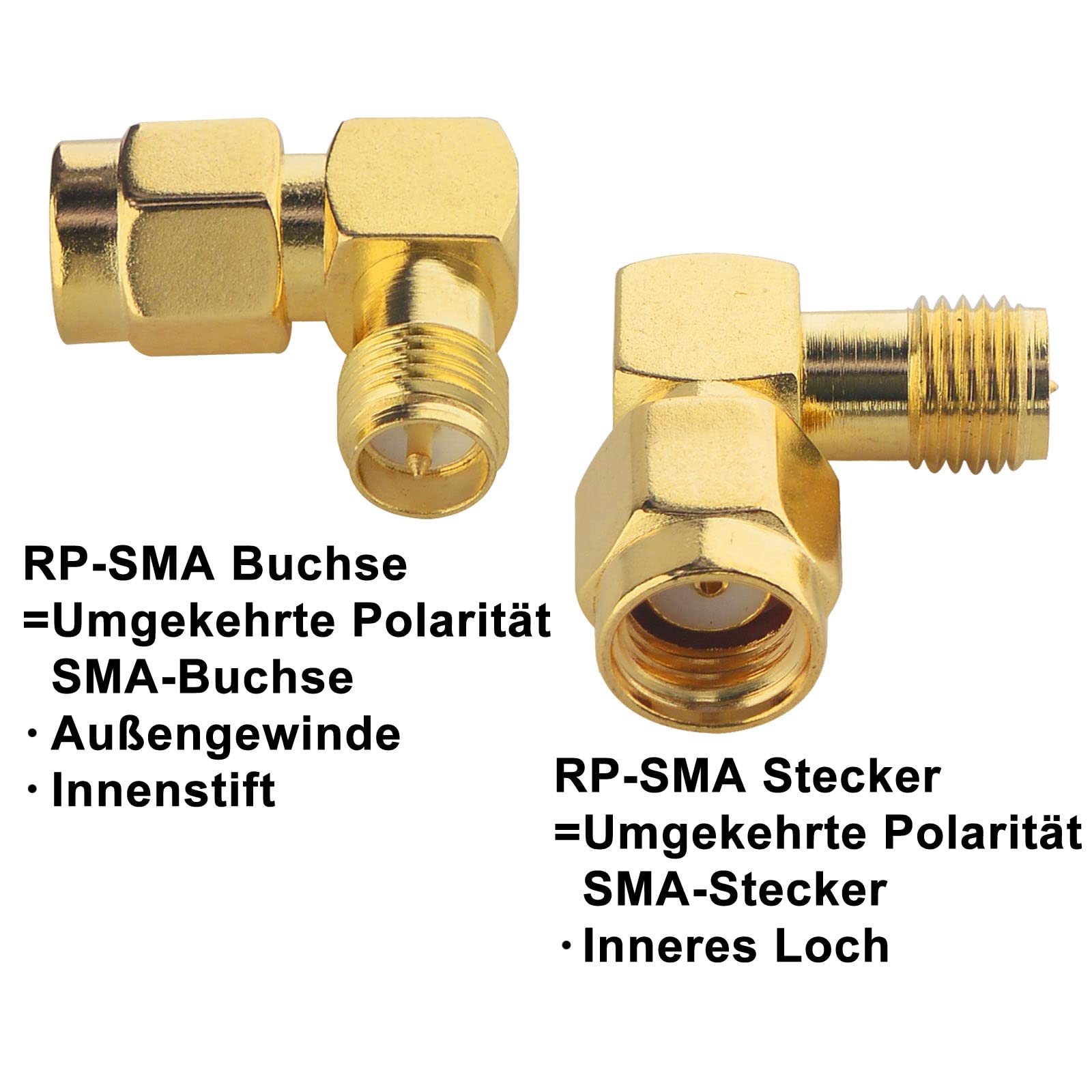 Adattatore RP-SMA Angolo Retto 90° - Maschio A Femmina, Per Antenne WiFi, Droni FPV - Foto 9