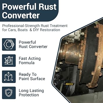 Rust Converter Treatment The Original Water based & Non-Hazardous. MOD & NATO Approved 10-12 square metres per litre (1 Litre)