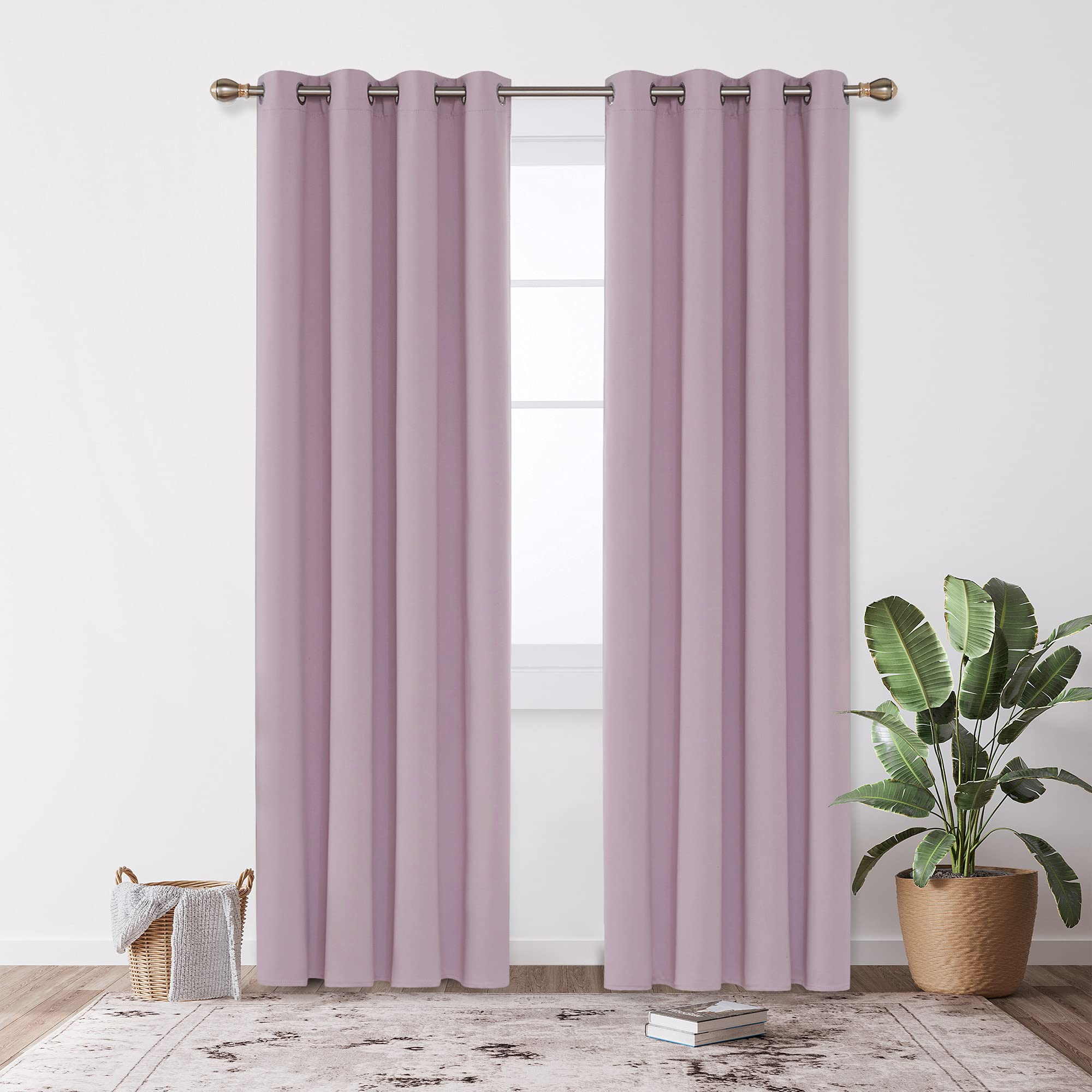 Deconovo Cortinas Opacas Térmicas para Dormitorio y Salón, 2 Piezas