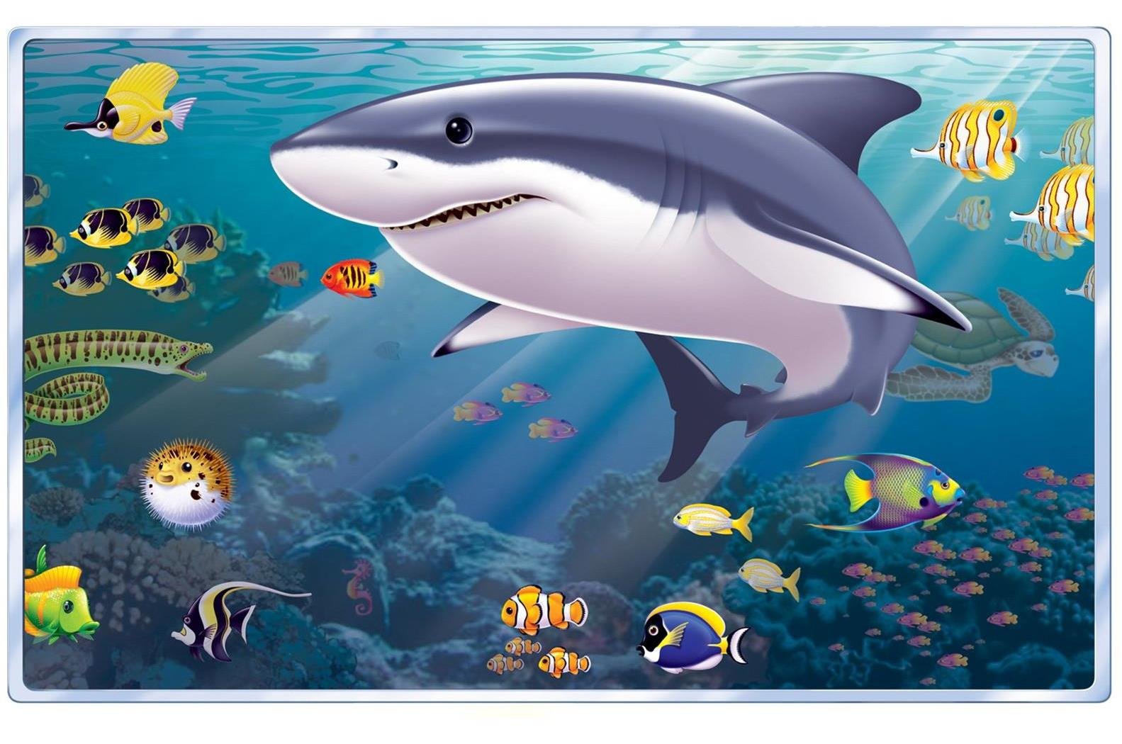 Aquarium Insta View Beistle 52320 decor mural ocean rouleau plastique