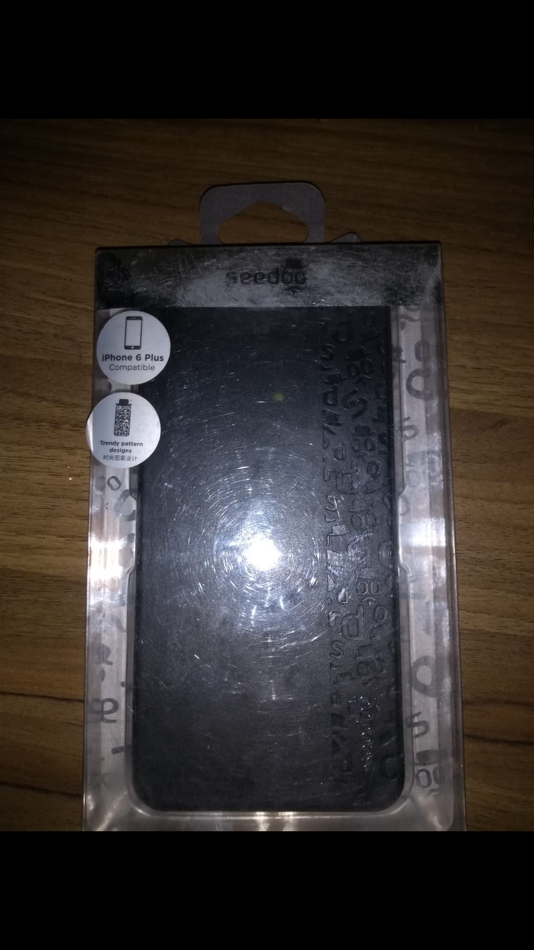 Seedoo iPhone 6 Plus case yrendy Pattern Design (Black)