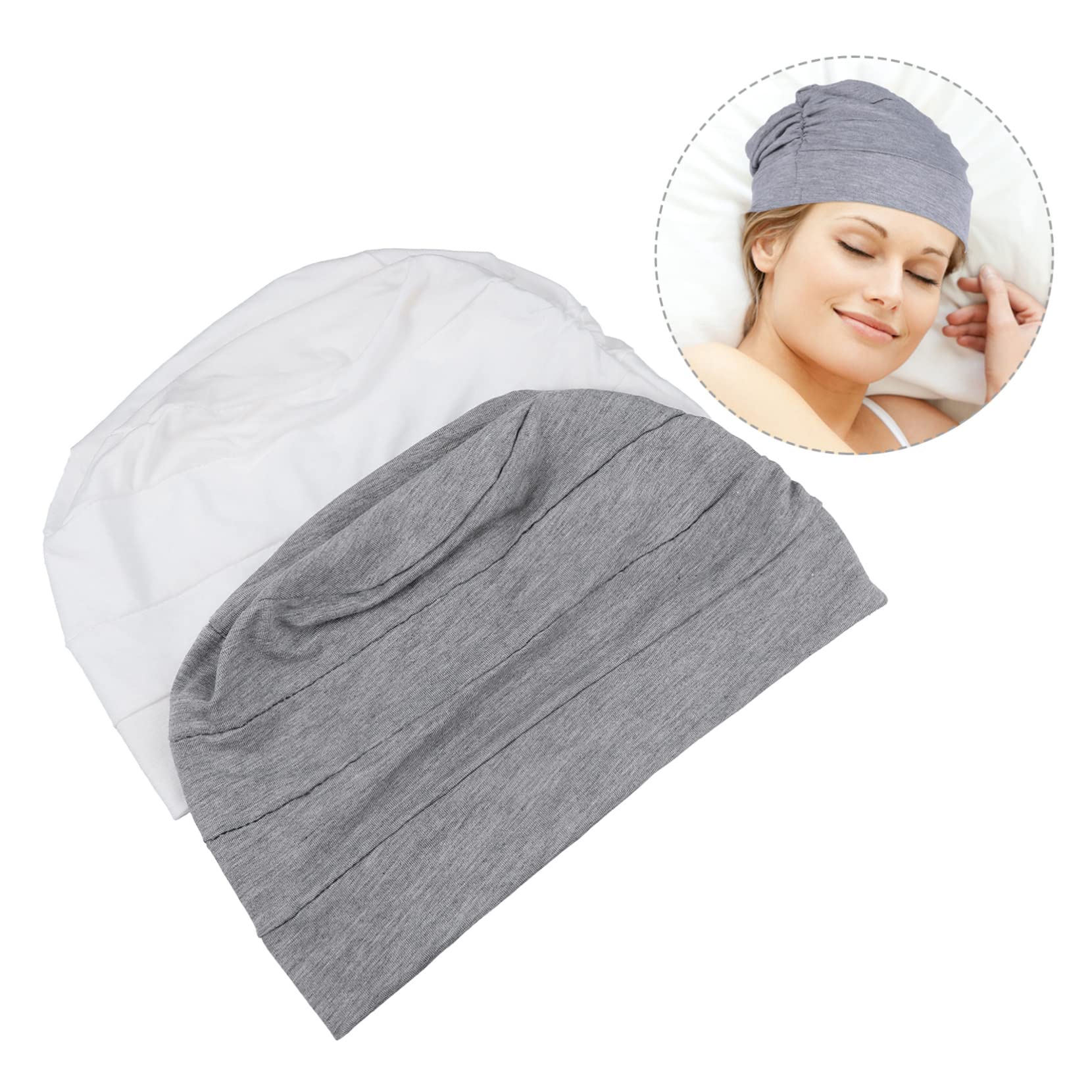 12 Piezas gorro de quimioterapia shower cap gorro para bañarse tapa del capó algodón para pacientes gorro de dormir de algodón cubierta de la cabeza del sombrero de dormir rojo