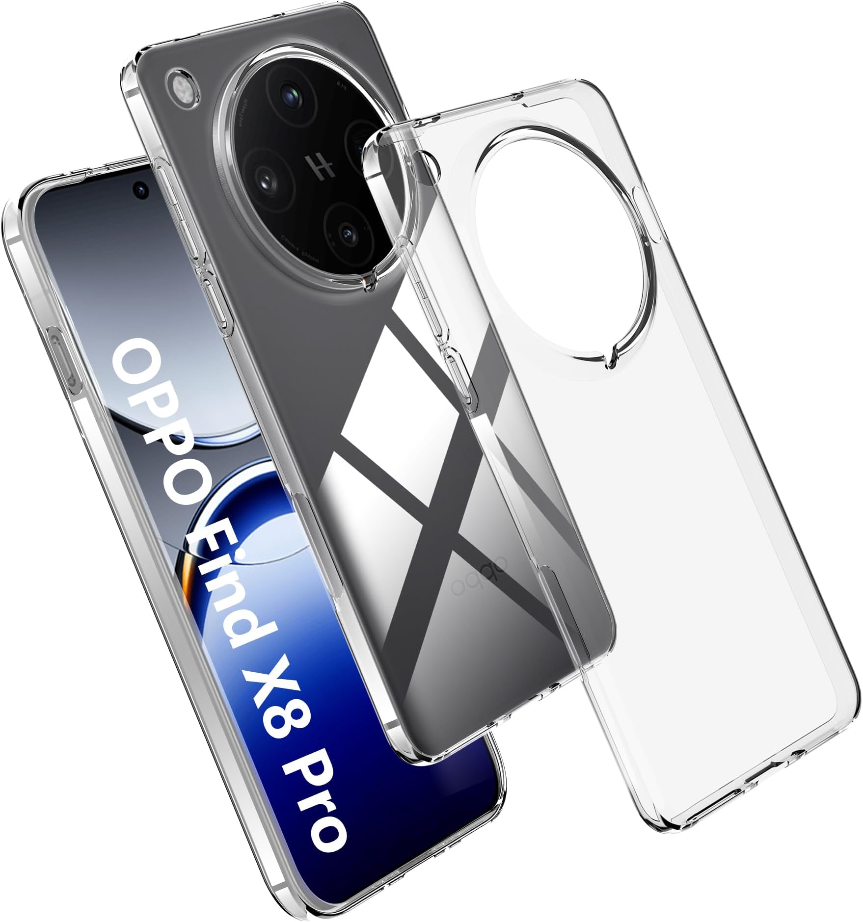 Effcotuo Case for Oppo Find X8 Pro - Ultra Slim Soft Shell Silicone TPU Shockproof Protective Cover, Anti-Fingerprint, Shock Absorption